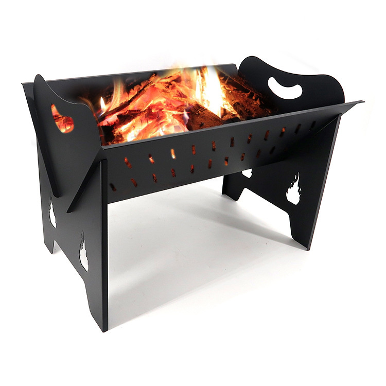 Iron Outdoor BBQ Charcoal Stove Portable Camping Barbecue Grill